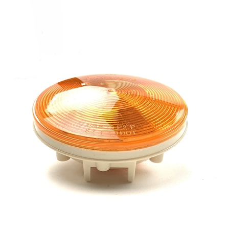 Truck-Lite 40 Economy, Incandescent, Yellow Round, 1 Bulb, Front/Park/Turn, 12V, Pl-3, 40282Y3